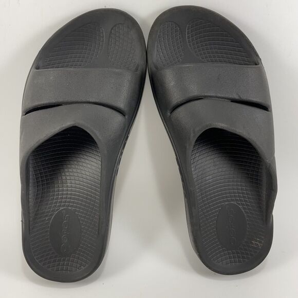 Oofos Ooahh Slide Sandals Womens Size 7 Black Comfort Recovery Mens 5 - Picture 6 of 9